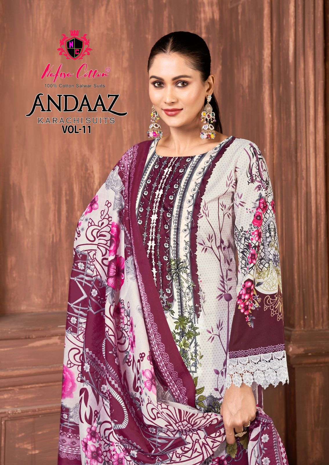 ANDAAZ KARACHI SUITS VOL - 11 BY NAFISA COTTON